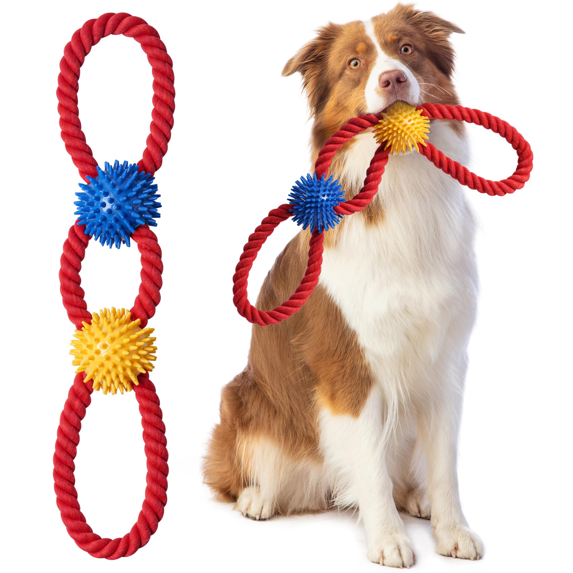 Aitmexcn interactive rope toy for tug-war sessions supports bonding during playtime.