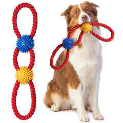 Aitmexcn interactive rope toy for tug-war sessions supports bonding during playtime.
