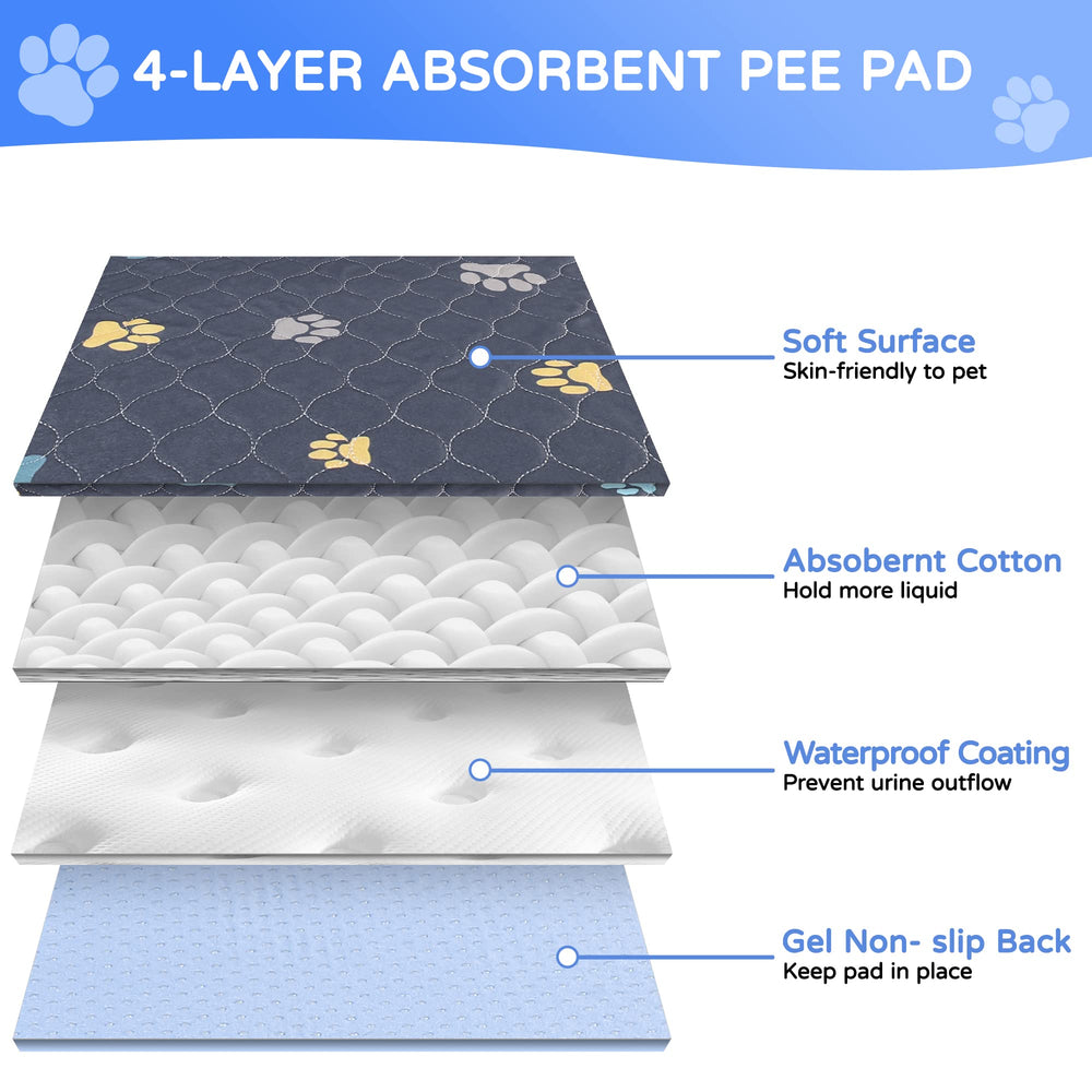 Aitmexcn puppy pad with four-layer absorbent design traps moisture effectively.