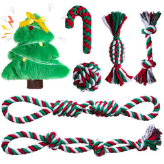Aitmexcn set de 7 juguetes de cuerda para perro, con forma bola para masticar.