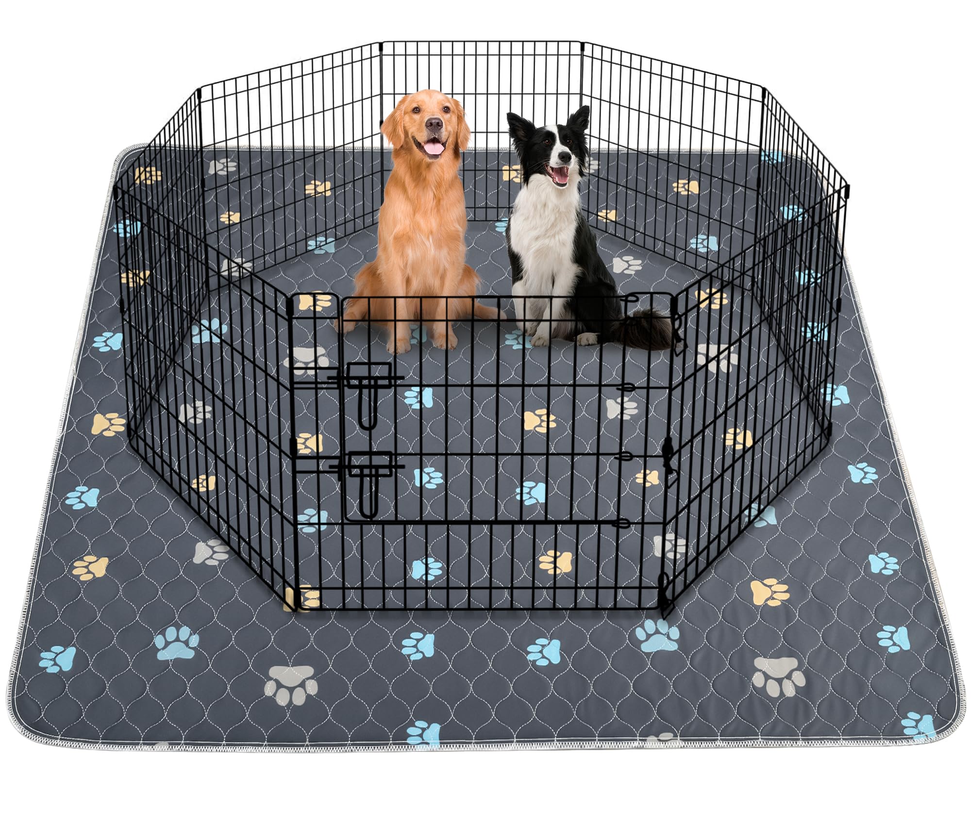 Aitmexcn washable puppy pad folded shows absorbent layers for mess containment.