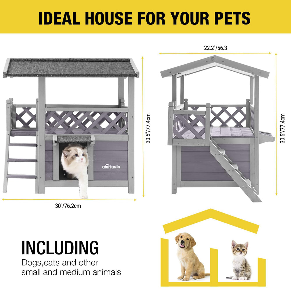 Aivituvin cat house balcony rest room for lounging