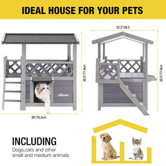 Aivituvin cat house balcony rest room for lounging