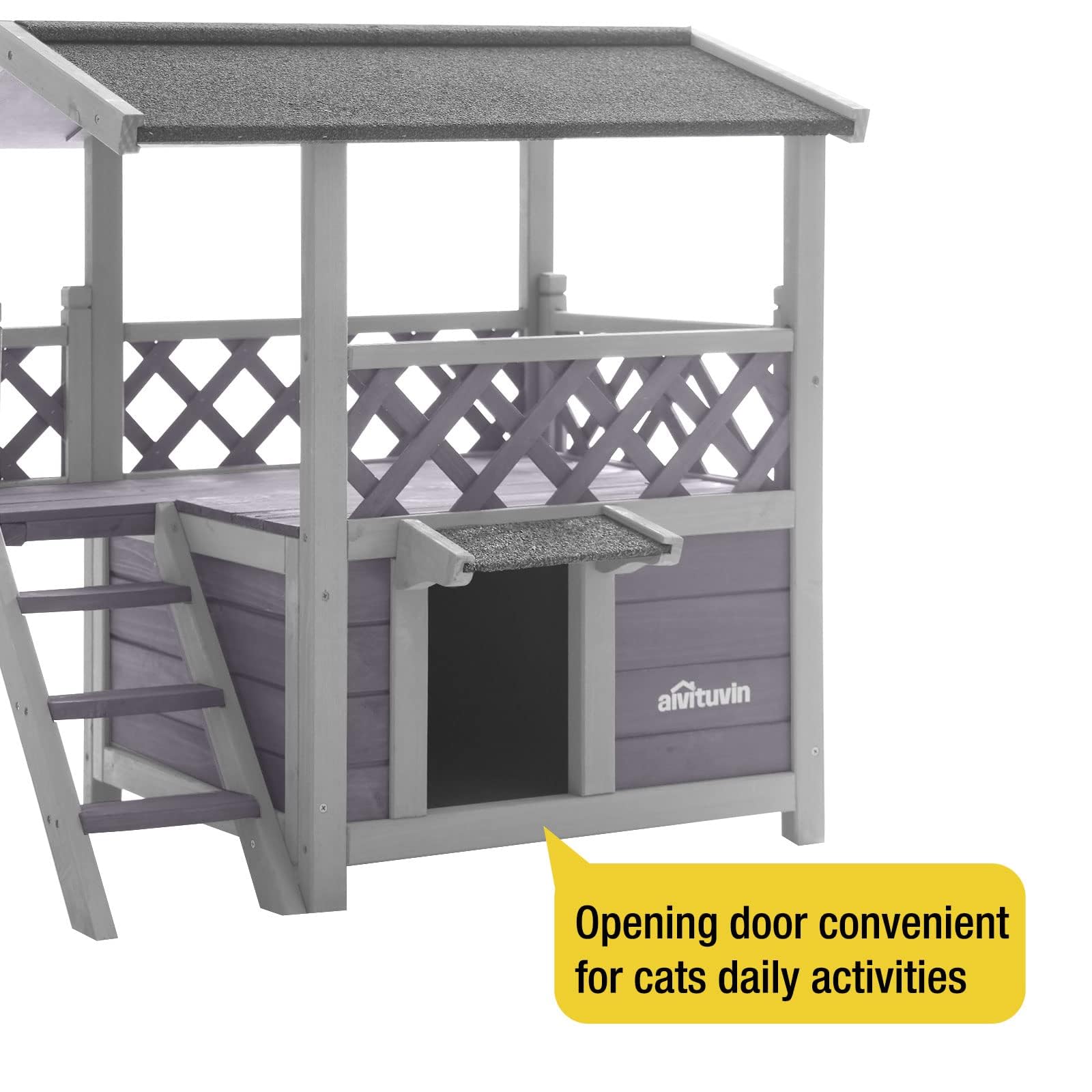 Aivituvin cat house side stairs for easy access