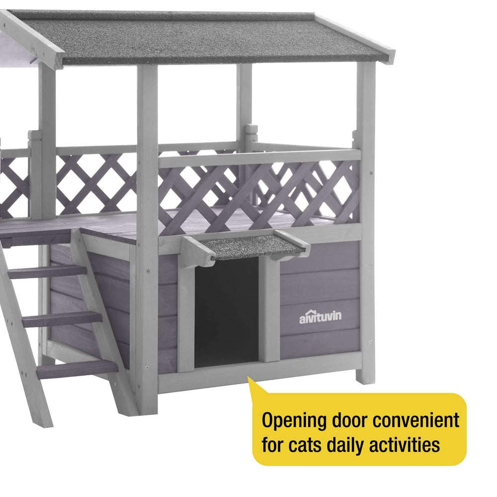 Aivituvin cat house side stairs for easy access