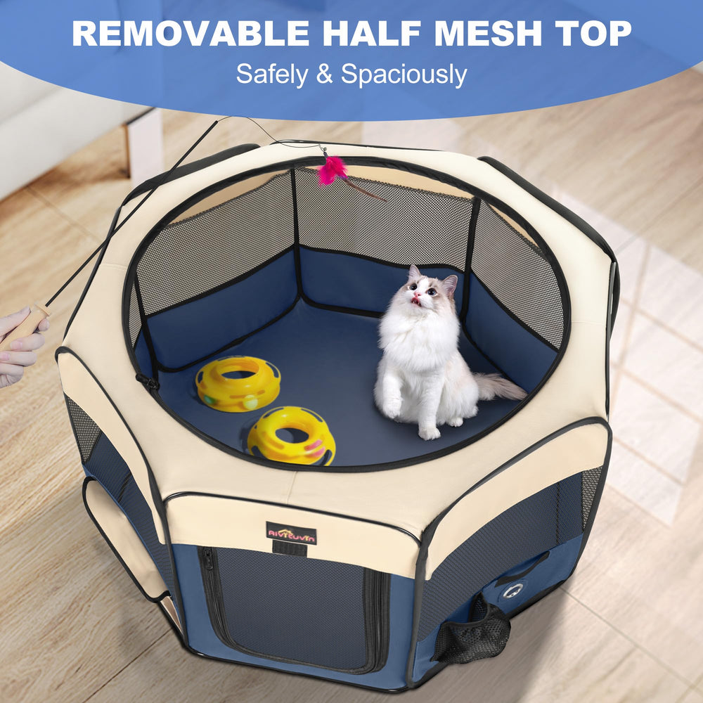Aivituvin dog playpen removable shade cover provides breathable comfort
