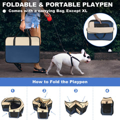 Aivituvin dog playpen side pockets keeping small items handy
