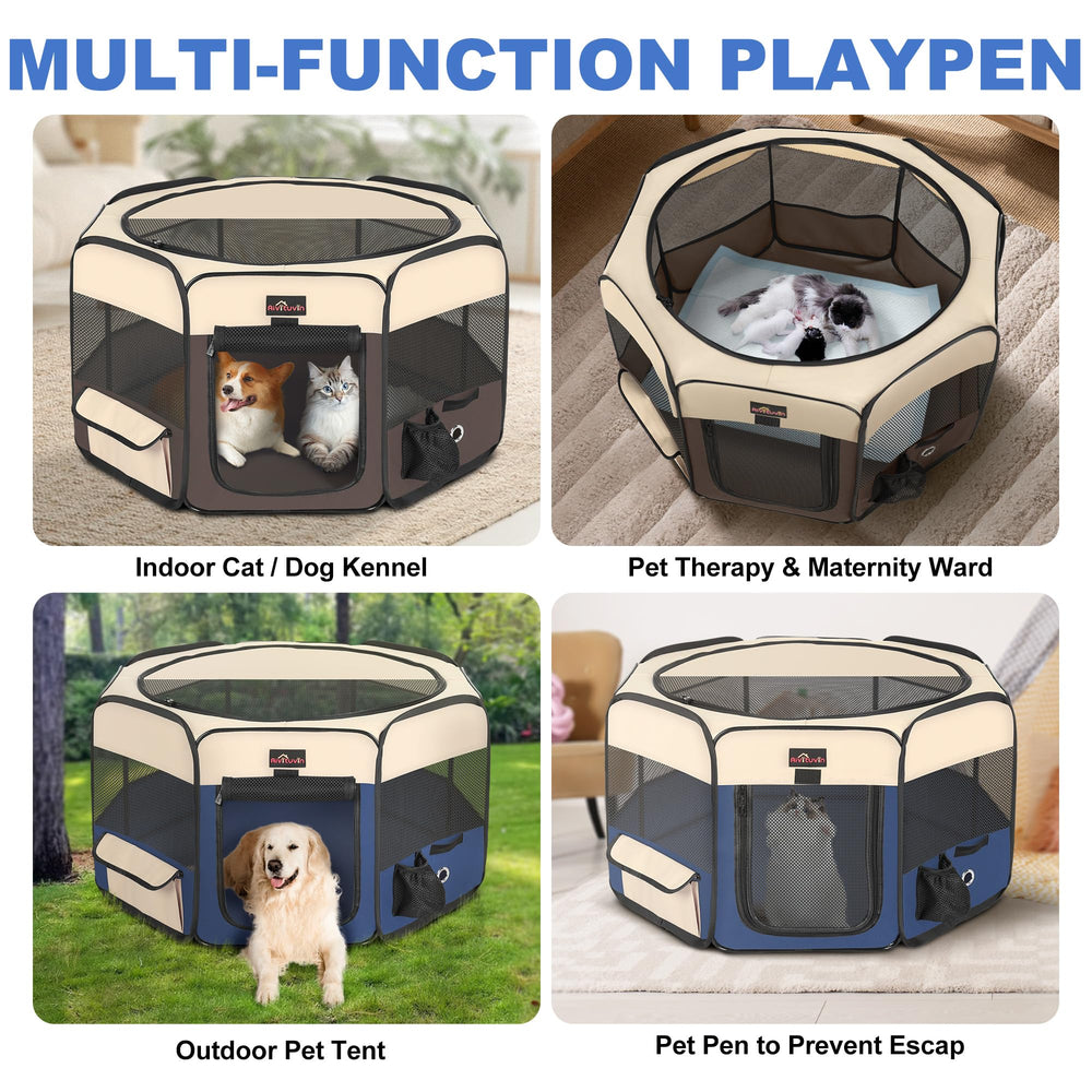 Aivituvin dog playpen ideal for travel and camping with pets