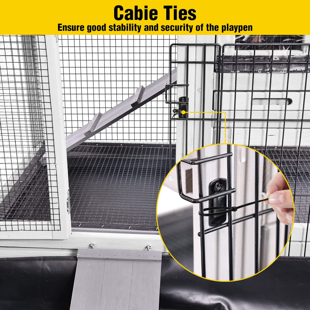 Aivituvin extension playpen supports easy cleaning in both indoor and outdoor environments.