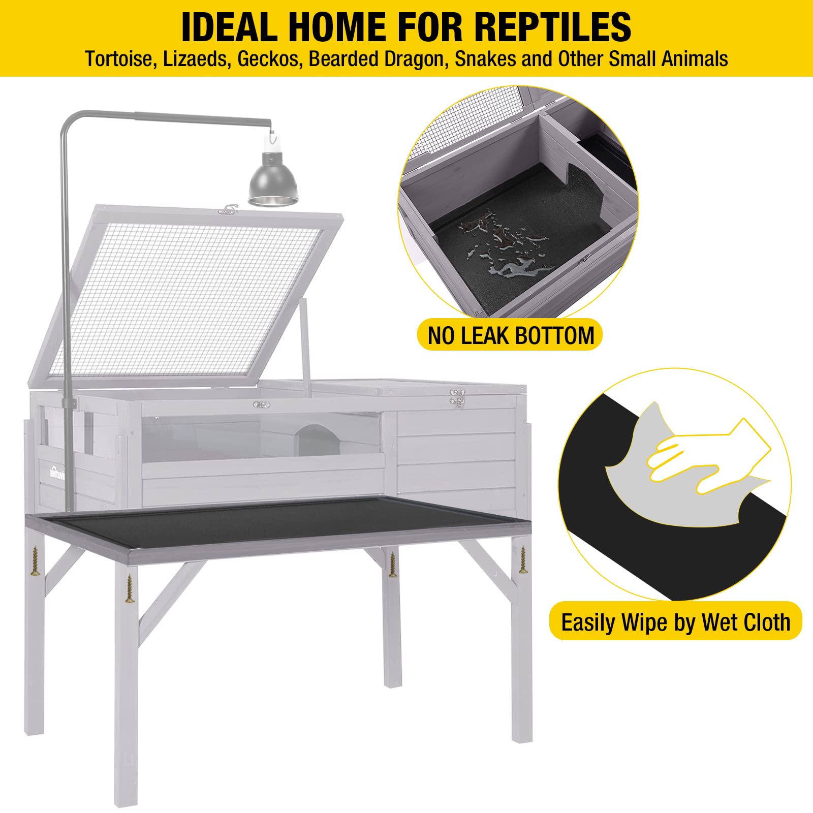 Aivituvin tortoise habitat indoor-outdoor design suits varying weather and space.