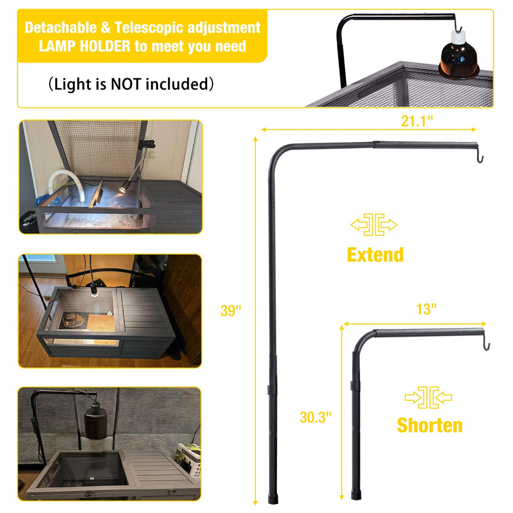 Aivituvin tortoise habitat open-lid-access for quick feeding and inspection