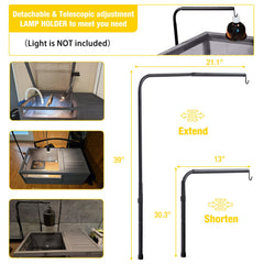Aivituvin tortoise habitat open-lid-access for quick feeding and inspection