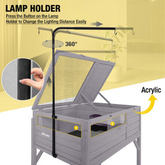 Aivituvin tortoise habitat removable legs let you use it on a table or floor.