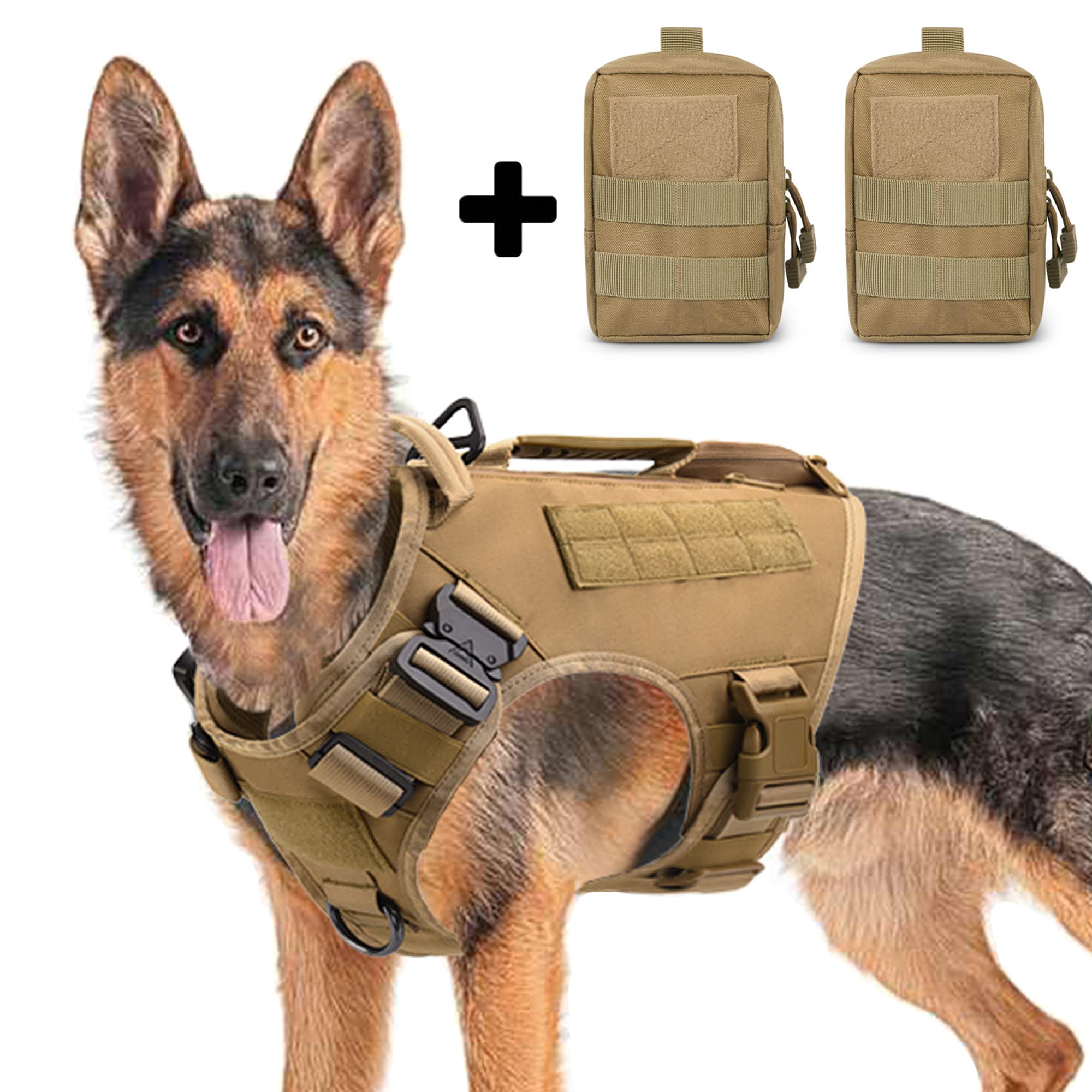 AIWAI Tactical Dog Backpack left pockets for easy-access gear during service training.