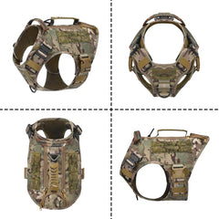 AIWAI Tactical Dog Harness sturdy metal buckles ensure secure support during strong pulls.