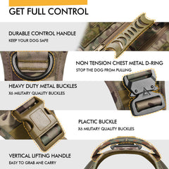 AIWAI Tactical Dog Harness top small bag holds keys or ID during training.