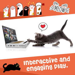 AIWEILUCK Cat Scratcher Laptop includes the mouse for interactive chase.