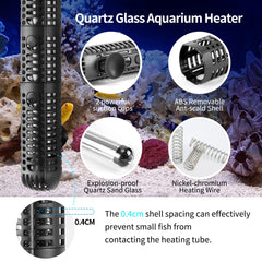 AIWEK aquarium heater protective shell reduces collision risk and keeps fish safe