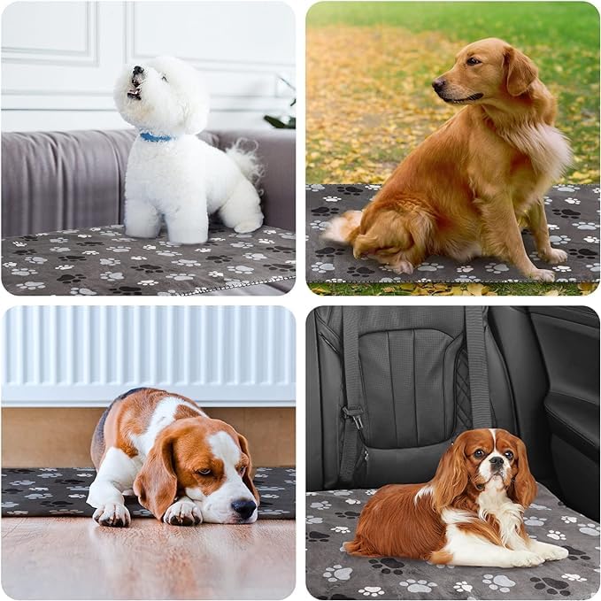 AIWEK outdoor pet blanket in gray suitable for travel.
