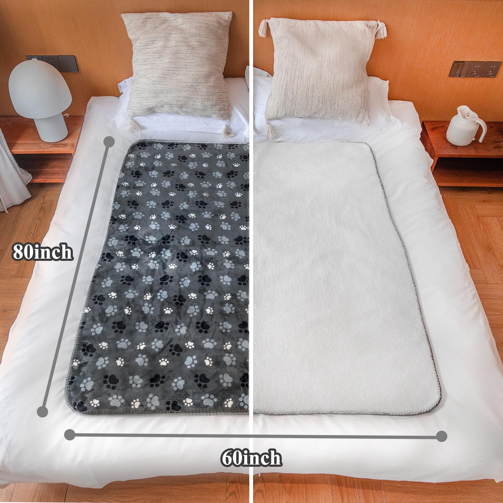 AIWEK 80x60 inch blanket displayed to cover large sofas and beds