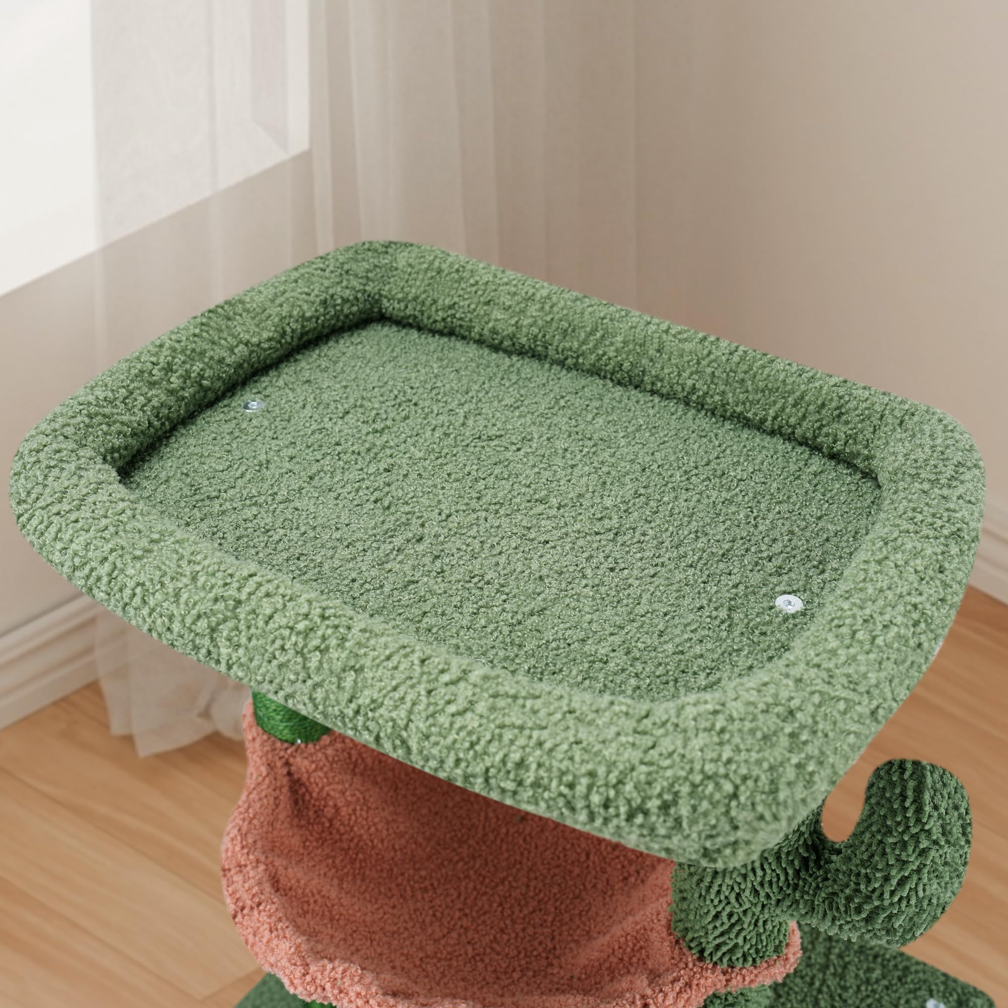 AIWIKIDE cactus cat tree tower perch offers elevated view for observation