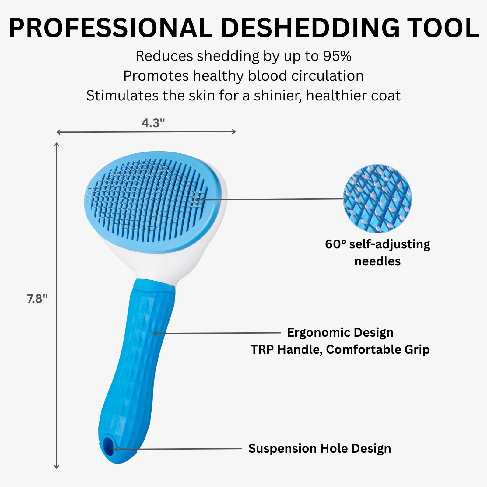 AIXINPET ergonomic handle provides secure grip during long grooming.