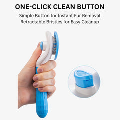 AIXINPET slicker brush with massage function promotes calm pet sessions.