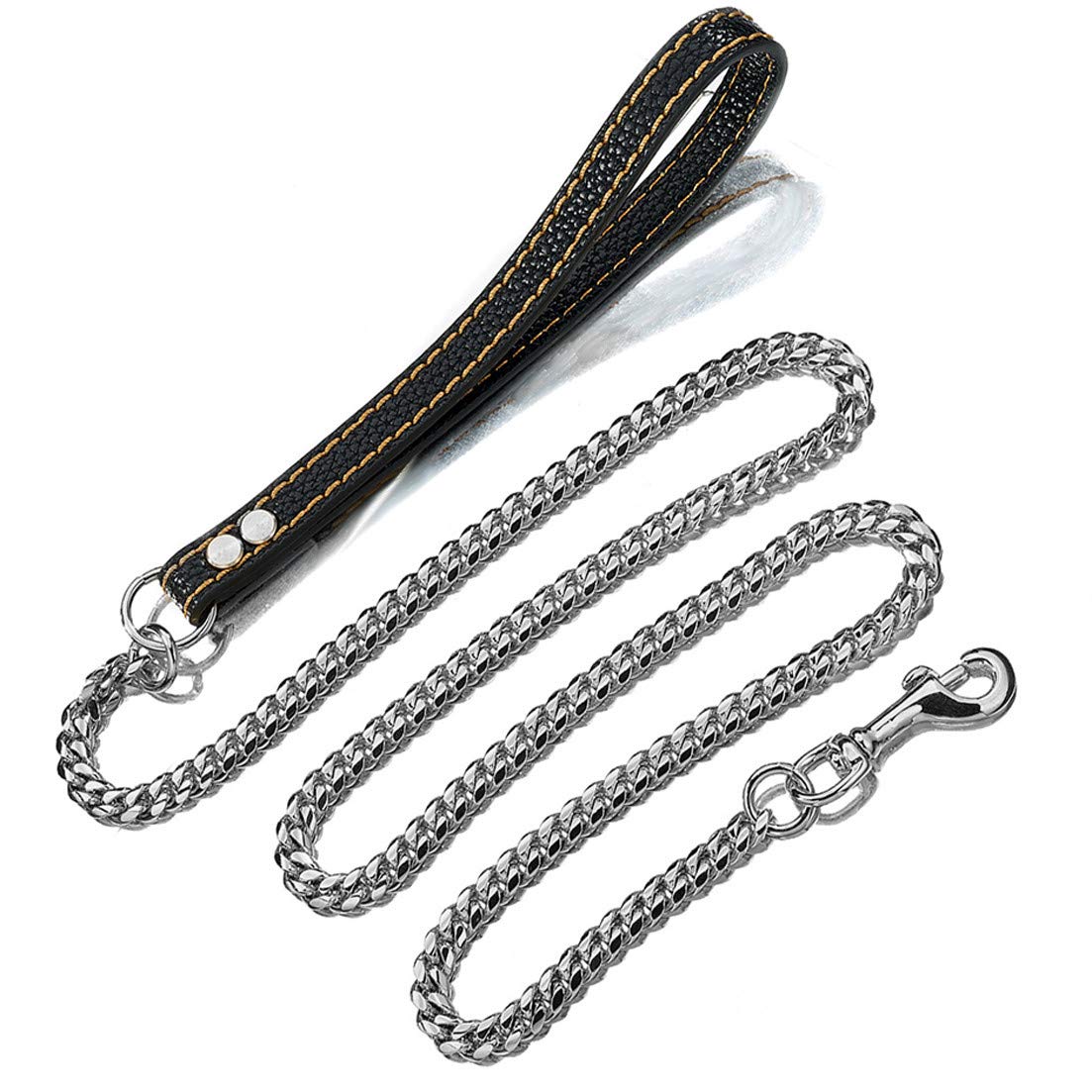 AIYIDI dog-walk action in silver leash for stylish walks