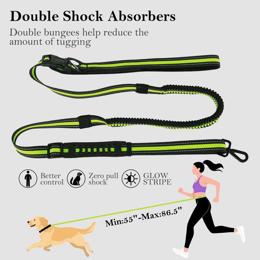 Ajvvf adjustable-length dog leash demonstrates customizable traction for different activities.