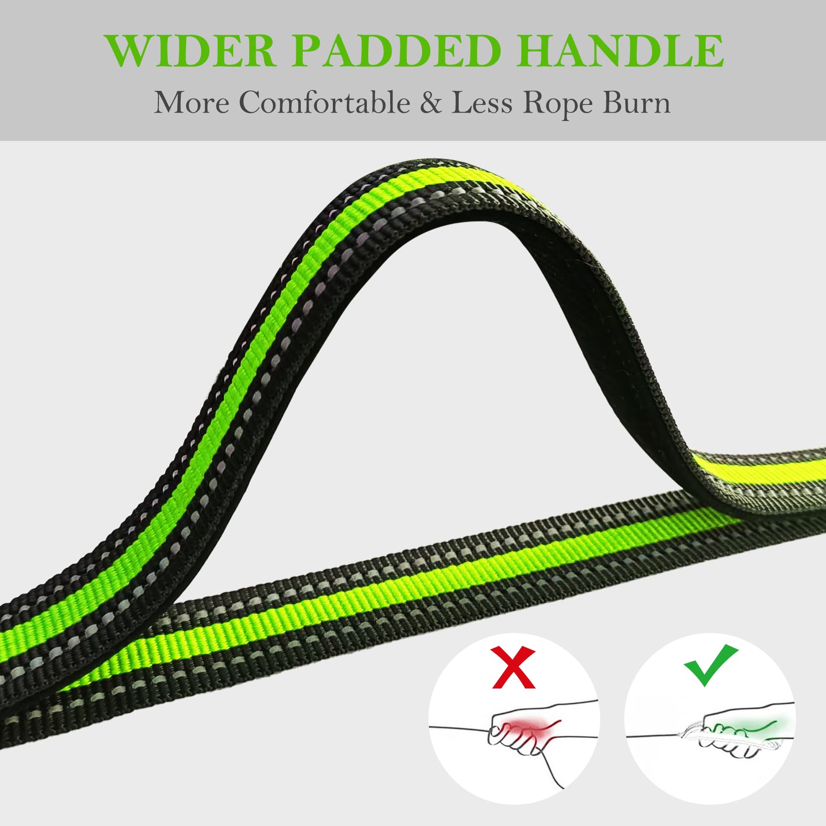 Ajvvf sponge-grip handle offers non-slip comfort around the waist.