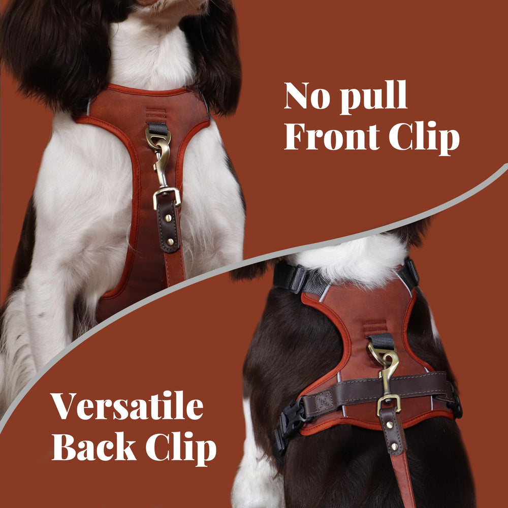AKAILEA PU leather harness offers vintage look and durability.