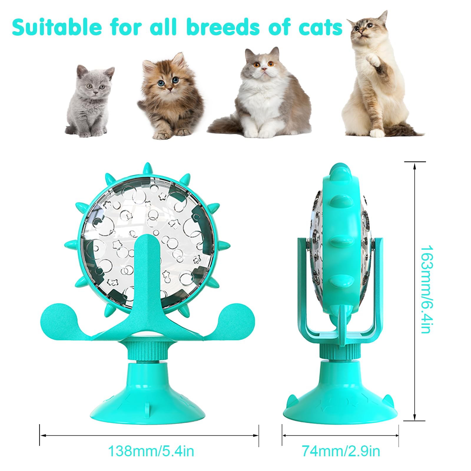 AKAKL cat feeder toy demonstrating interactive dispensing for snacks