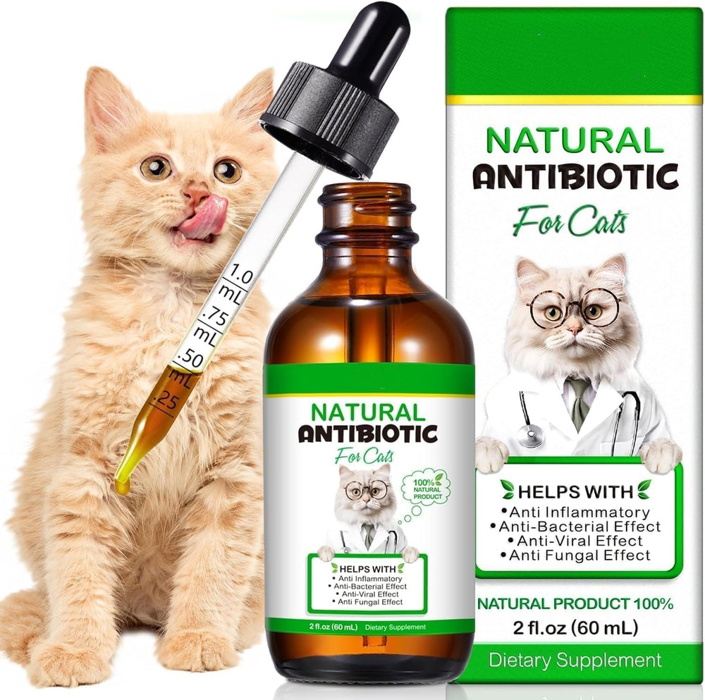 Akareni cat antibiotics liquid bottle for immune support and gentle itch relief.
