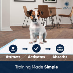 AKC puppy training pad close-up of quick-dry gel in action