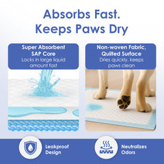 American Kennel Club scented training pad waterproof backing keeps surfaces clean.