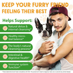 Akeeronn drops dispensing onto spoon for easy dosing with dogs