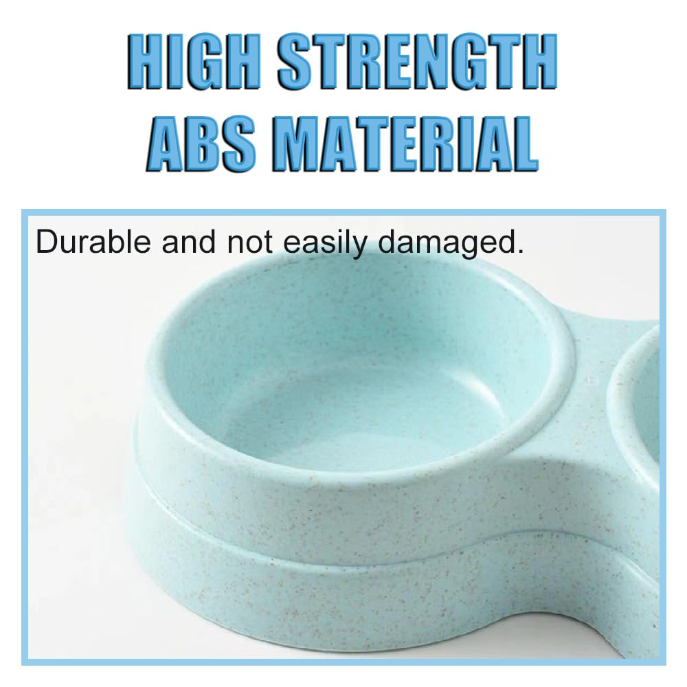 AKEISHE Double Cat Food Bowl pink close-up of detachable bowls for quick maintenance