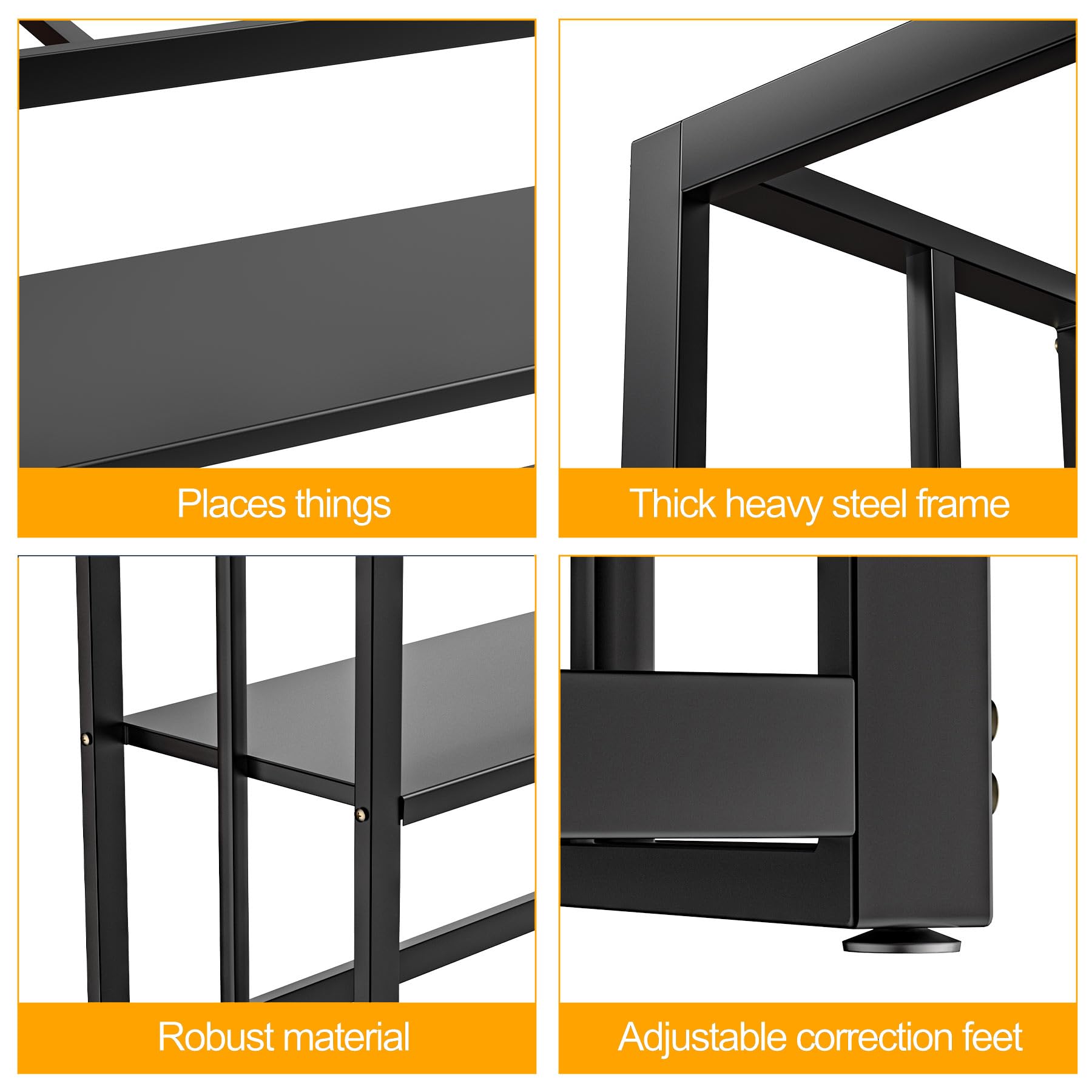 Akenow 55-75 gallon fish tank stand detailed side view shows compact footprint.