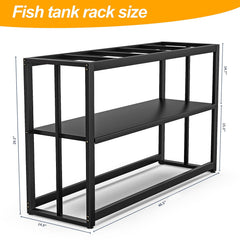Akenow 55-75 gallon fish tank stand storage shelf highlights organized care for supplies.