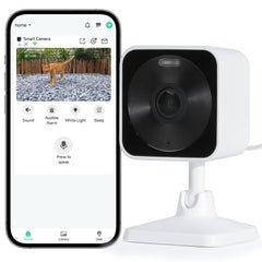 Akentio Pet Camera base mount enables easy real-time outdoor monitoring.