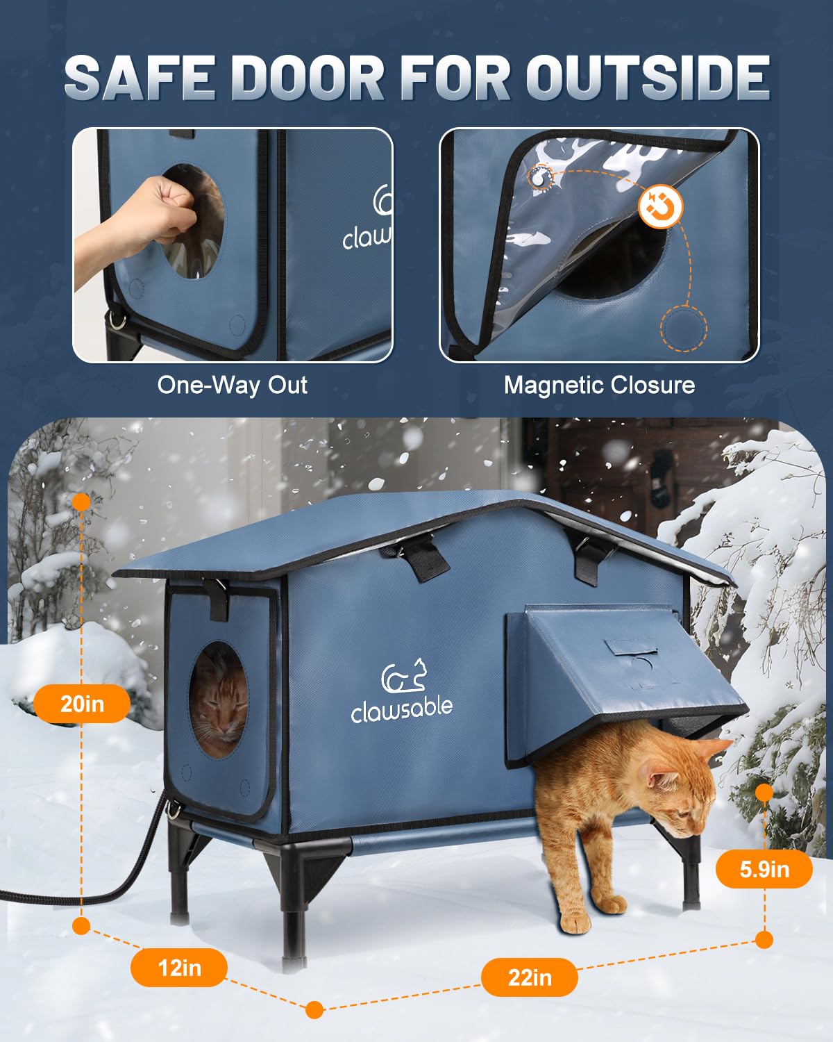 Akentio aluminum-foil insulation helps retain warmth inside the shelter.