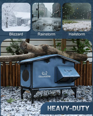 Akentio waterproof fabric shields shelter from heavy rain and snow.