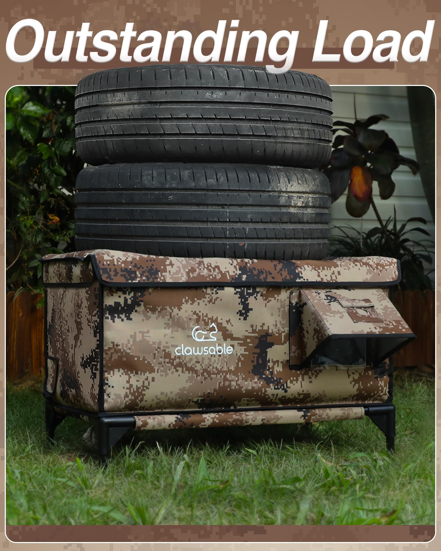 Akentio waterproof outdoor cat house resists rain and UV damage