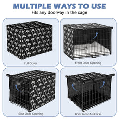 Akinerri dog crate cover easily installs with side Velcro to secure to crate.