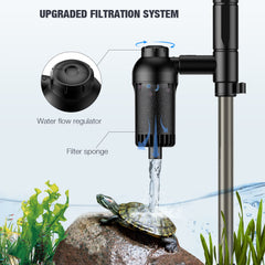 AKKEE extended hose lets you reach larger or deeper tanks easily.