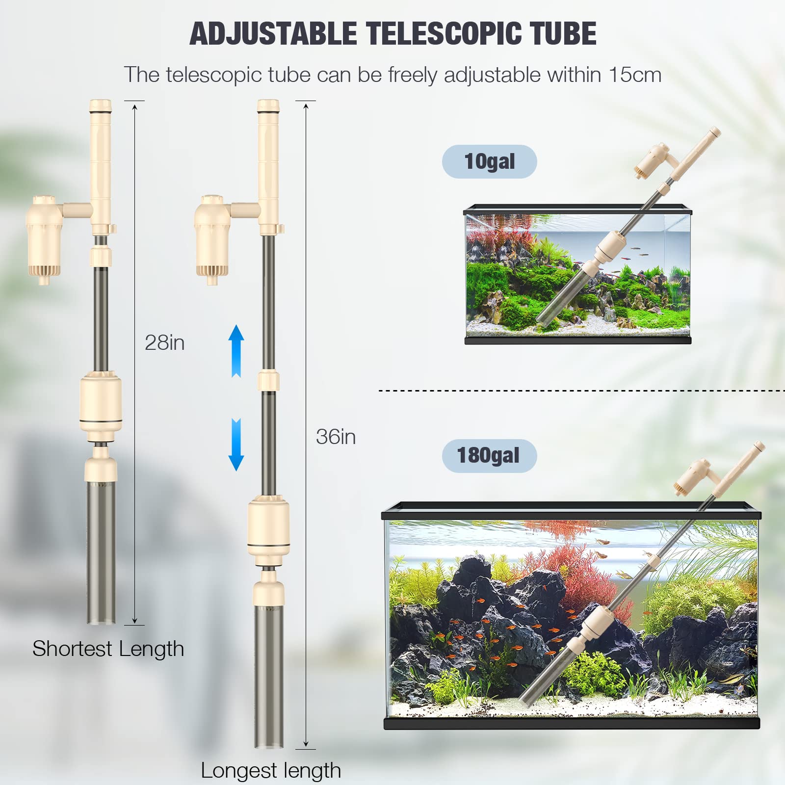 AKKEE 1.5m water tube supports long reach and flexible setup