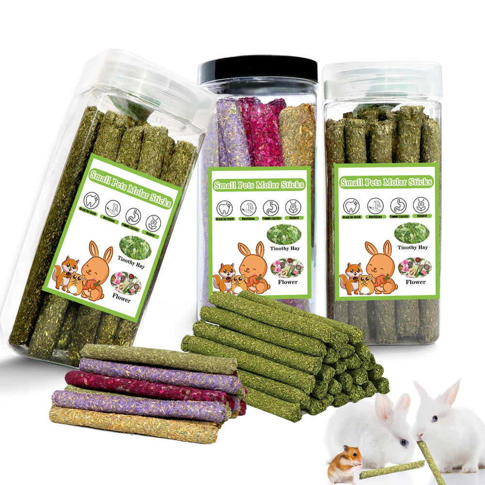 AKLHLKK 68PCS rabbit chew toys package engaging small-pet chew time