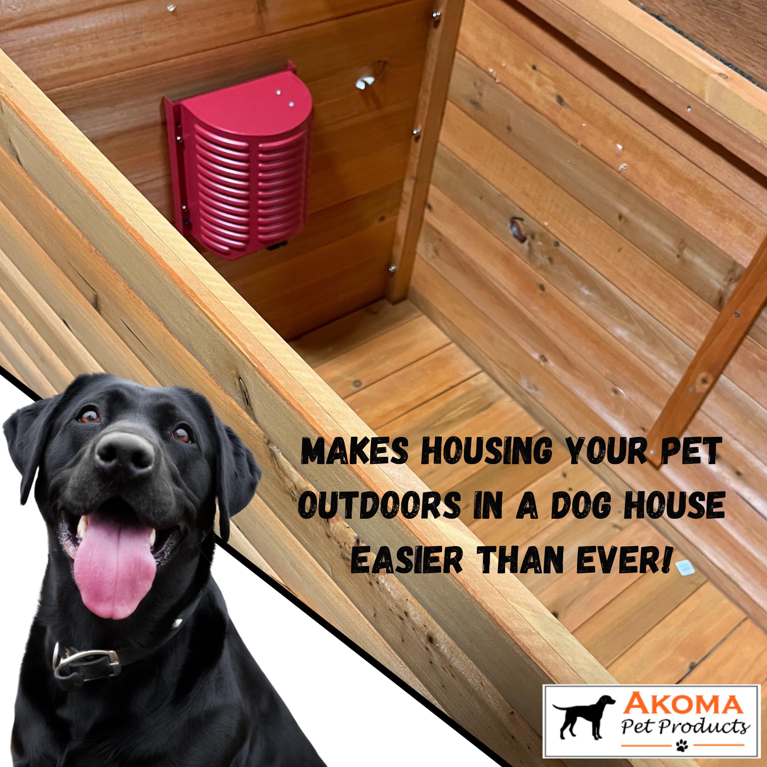 Akoma Hound Heater installs in minutes with four screws.