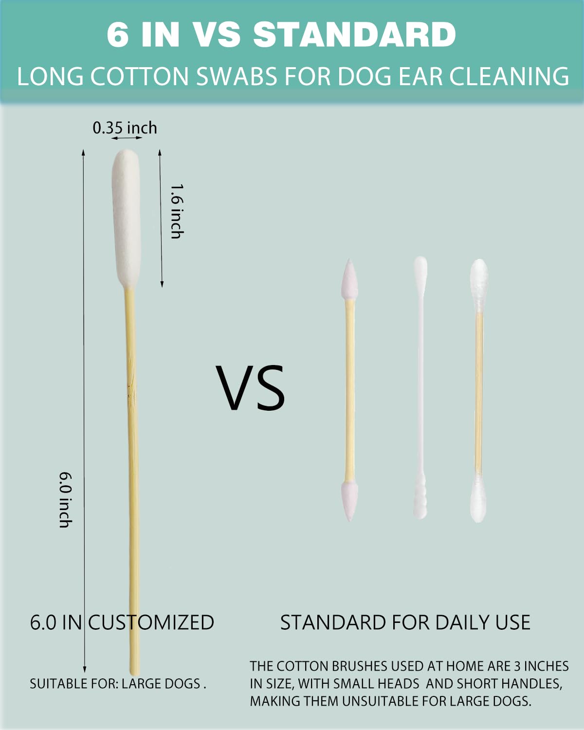 AkoSlale swabs fit in dog grooming kits for routine care