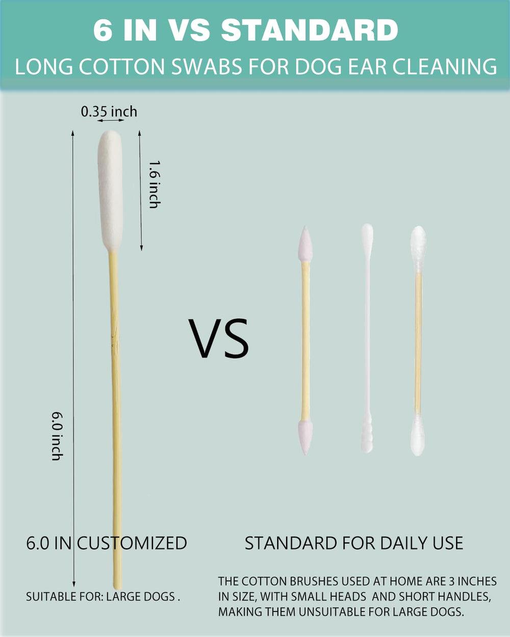 AkoSlale swabs fit in dog grooming kits for routine care